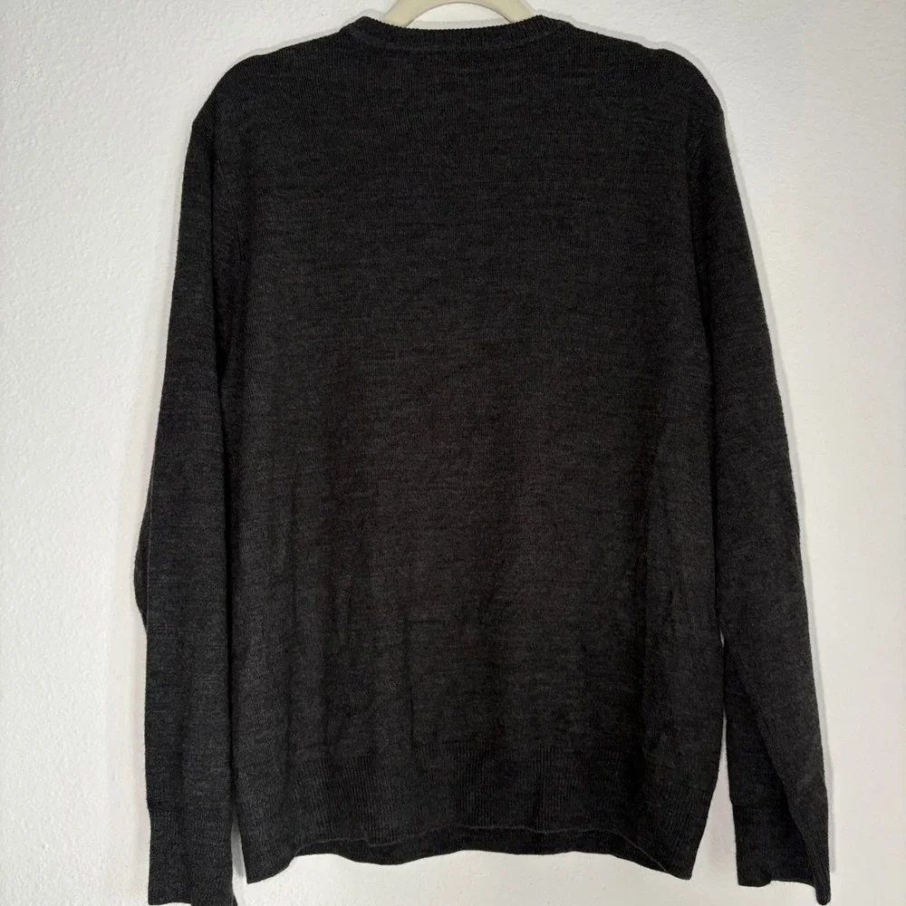 DOCKERS Mens XL Long Sleeve Crew Neck Sweater‎ Plaid Patchwork Academia Preppy